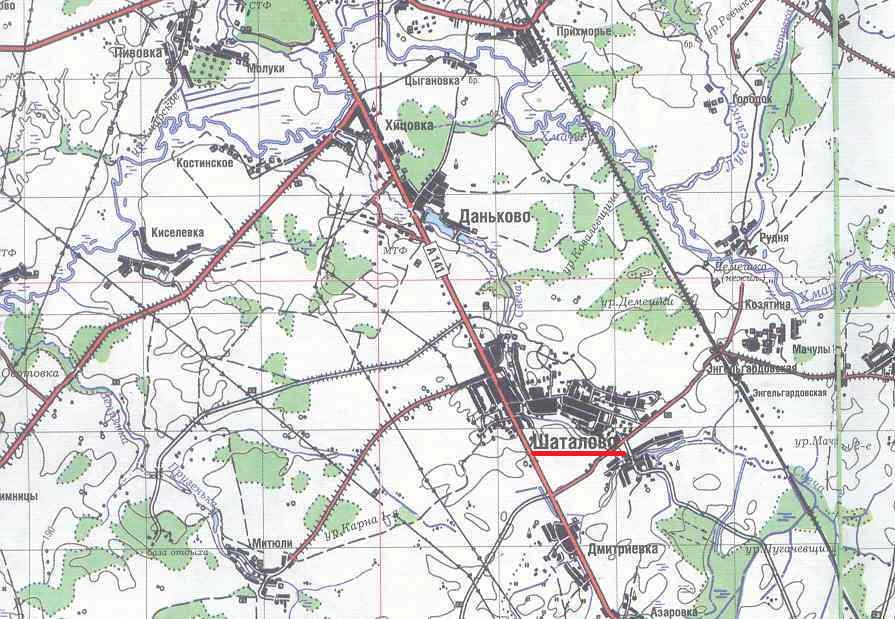 Карта смоленской области шаталово